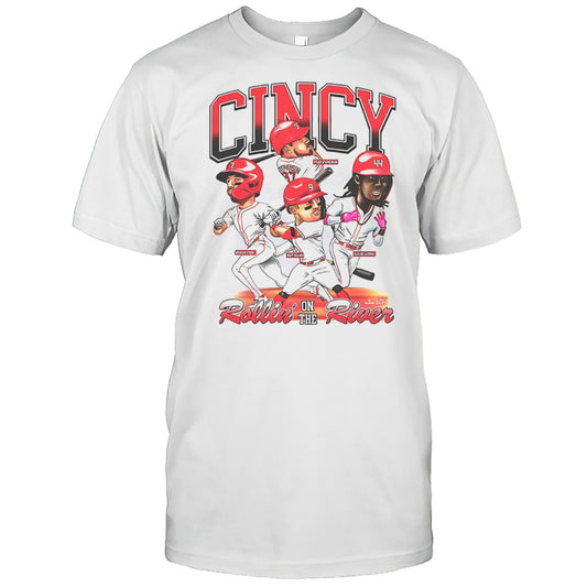 Cincinnati Reds Baseball Rollin On The River Shirt