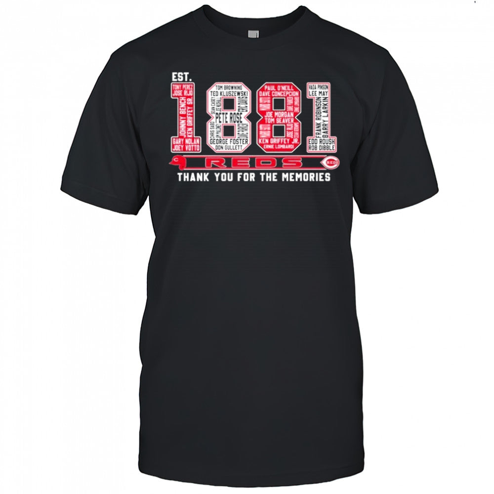 Cincinnati Reds Est 1881 Thank You For The Memories Unisex T Shirt