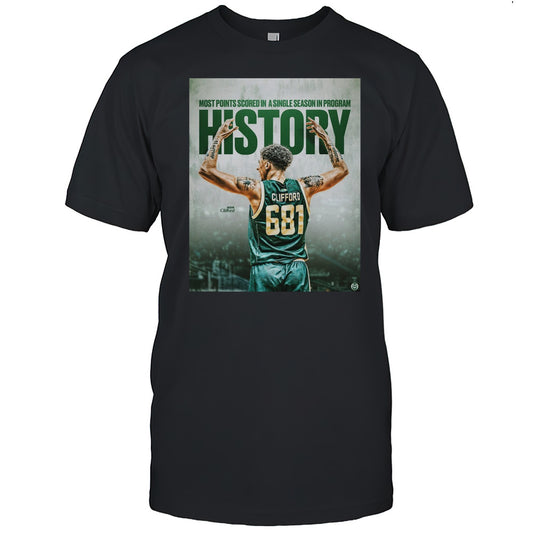Colorado State Rams Basketball Nique Clifford Most Points Scored In A Single Season In Program History 2025 T shirt