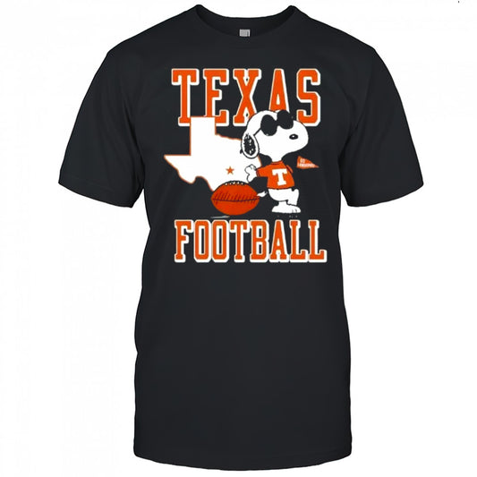 Cool Snoopy Football Texas Map shirt