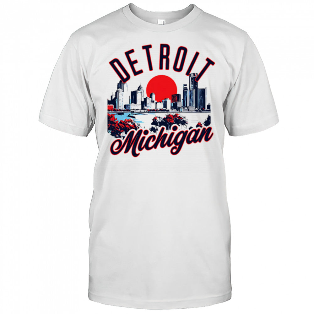 Detroit Michigan Skyline Sunset shirt