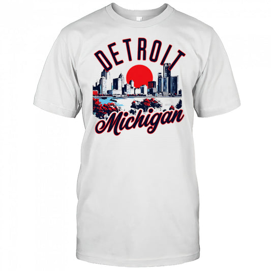 Detroit Michigan Skyline Sunset shirt