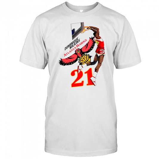 Dominique Wilkins 21 Atlanta Hawks NBA Player Basketball shirt