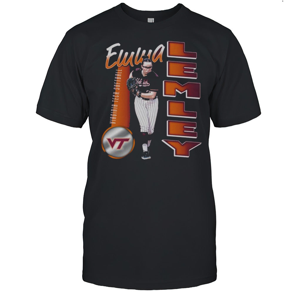 Emma Lemley Illustrated Virginia Tech Hokies Softball NCAA Division I 2025 T shirt