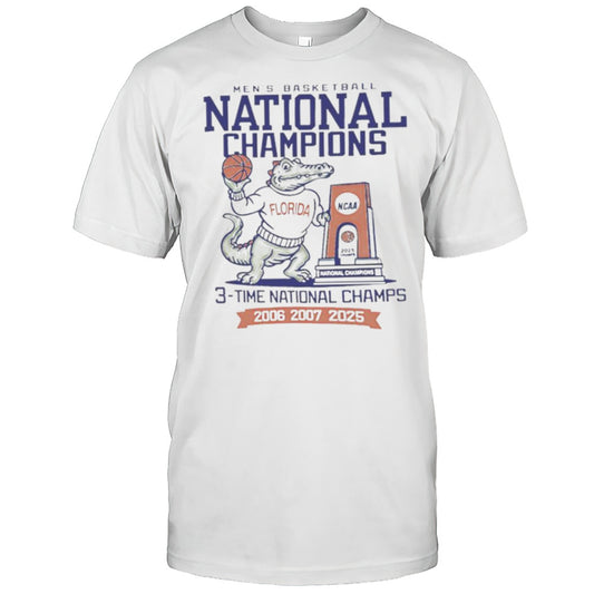 Florida Gators Three Time NCAA Mens Basketball National Champions Shirt