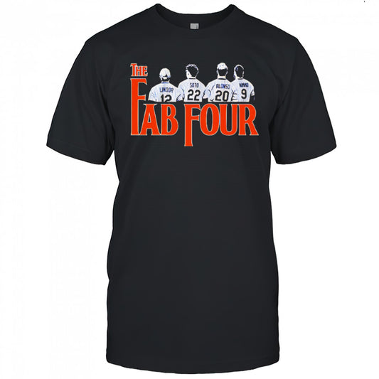 Francisco Lindor Juan Soto Pete Alonso and Brandon Nimmo Fab Four shirt