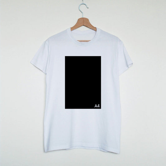 A4 paper size T-shirt, minimalist shirt, a4 paper symbol graphic tee, stylish fashion t shirt, funny gift tee