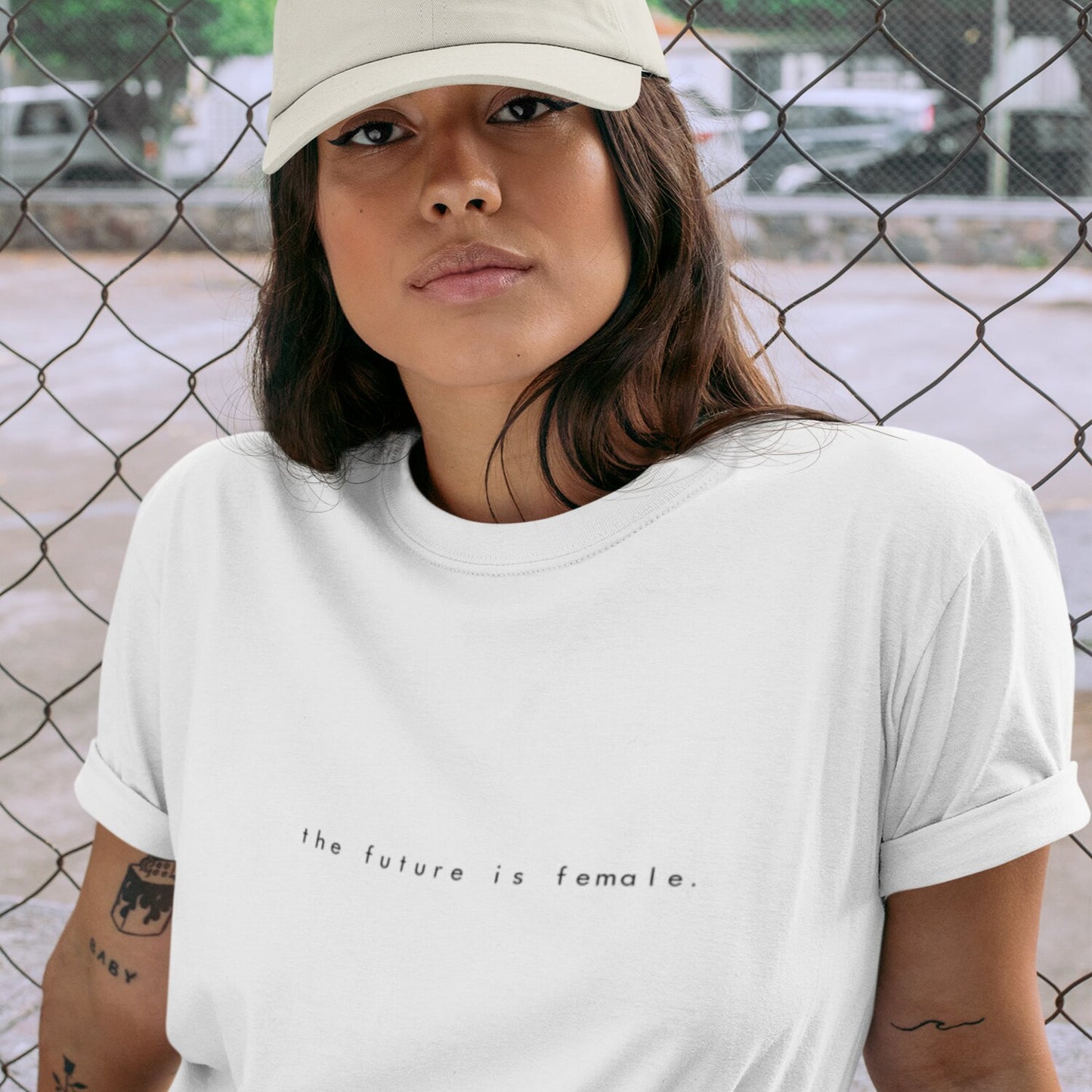 The FUTURE IS FEMALE Minimalist T-shirt | Aesthetic Feminist Equality Womens Rights Modern Subtle Simple Unisex Shirt