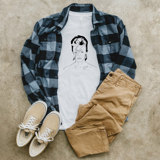 David Bowie T-Shirt: Ziggy Stardust, Minimalist Music Tee