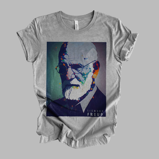 Sigmund Freud Retro Minimalist T-Shirt, Psychology Gift Unisex Tshirt Shirt