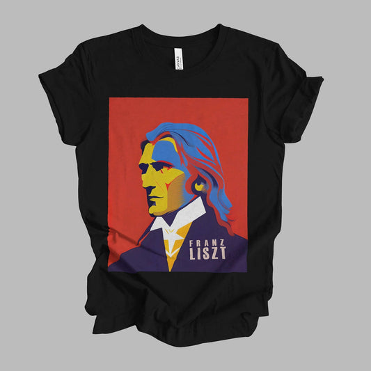 Franz Liszt Retro Minimalist T-Shirt, Classical Music Gift Unisex Tshirt Shirt