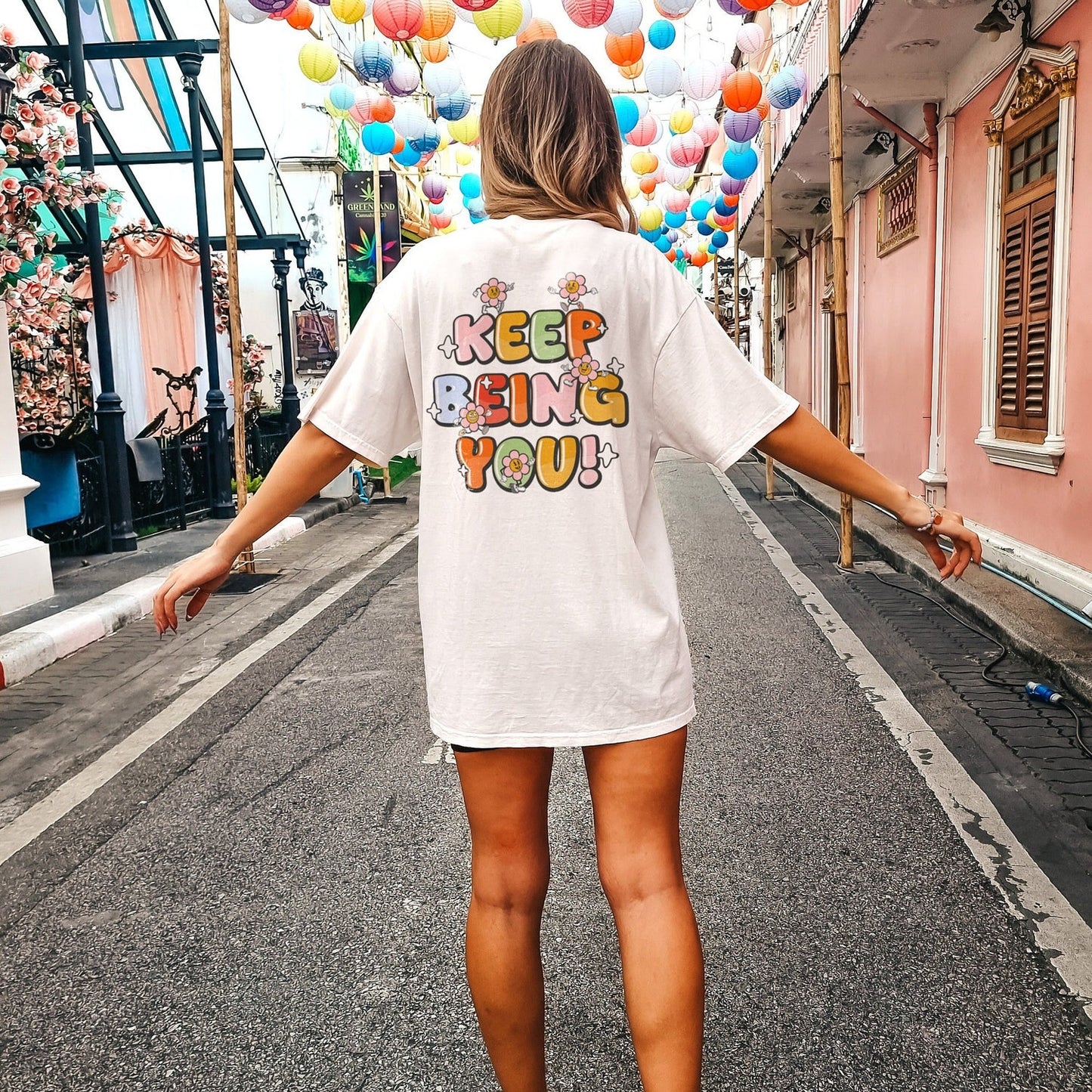 Positive Vibes T-Shirt: Keep Being You, Retro Summer Tee