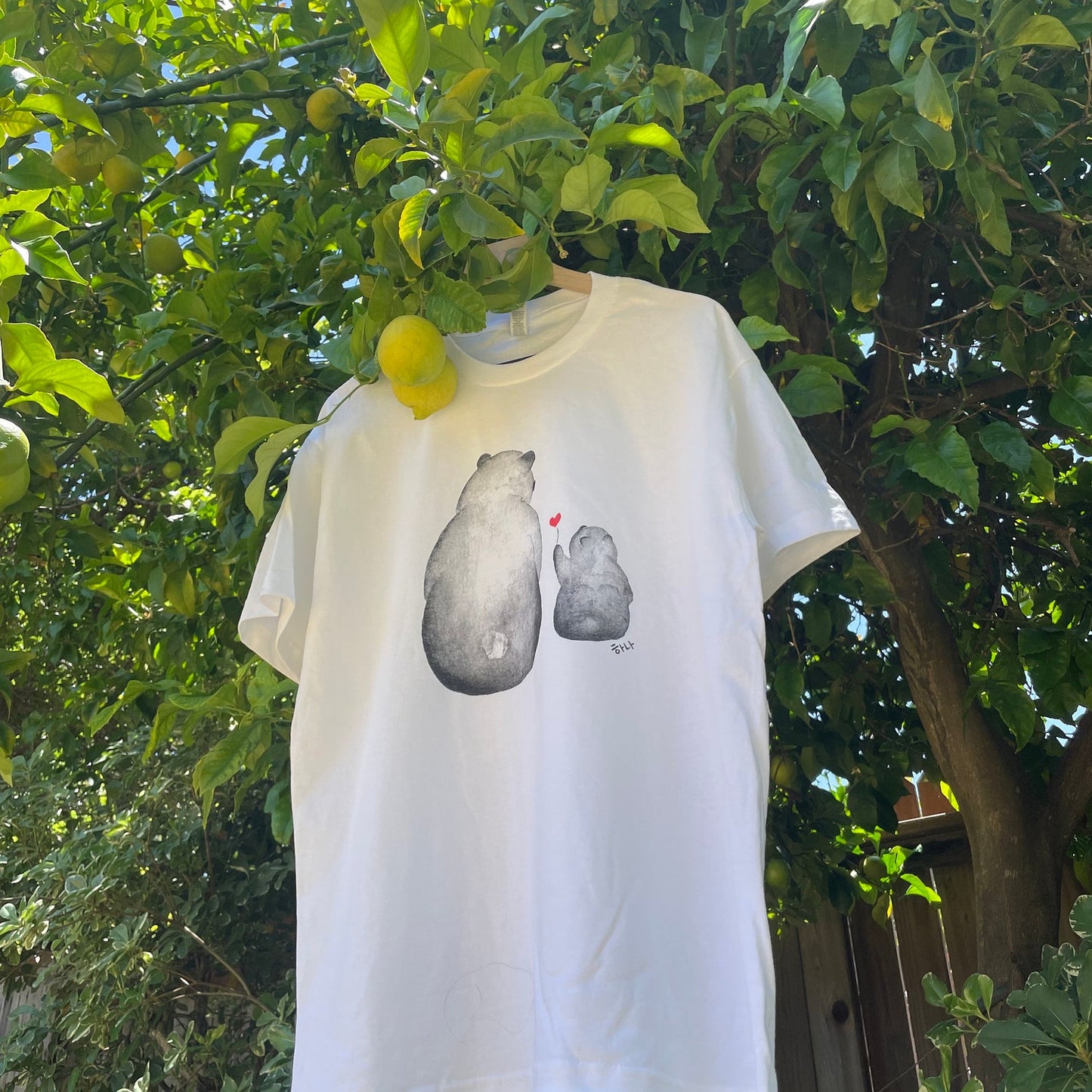 BEAR's LOVE / SMAPLE Sale / Minimalist T shirt Cotton T Made in California / heavyweight Cotton