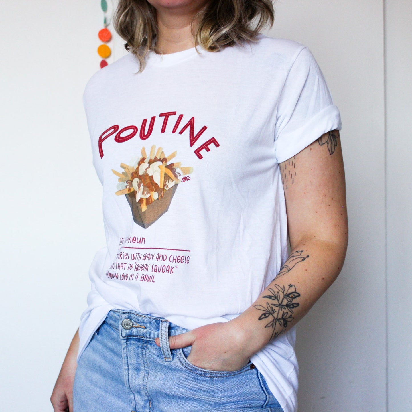 Custom Poutine T-Shirt: Personalized Unisex Tee with Original Art