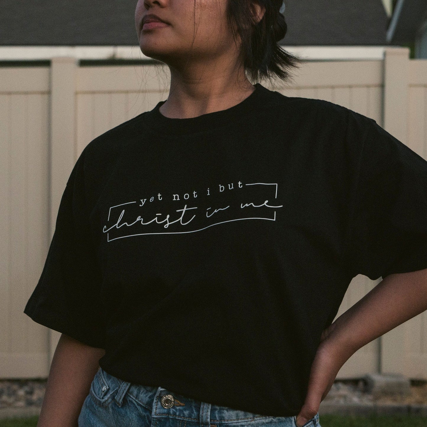 Yet Not I But Christ In Me - Black T-shirt