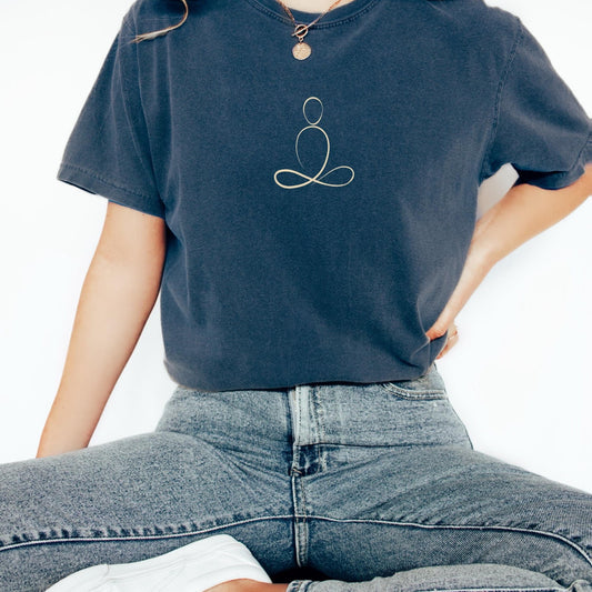 Zen Meditation T-Shirt |  Yoga Wear, Mindfulness Gift, Minimalist Tee, Tshirt for Meditators, Spiritual Tee, Inspirational Gift, Wisdom Wear