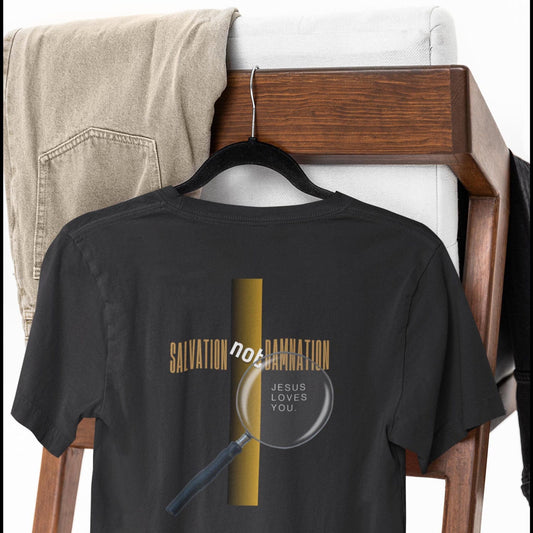 Christian Message Tee - Salvation Damnation Minimalist T-Shirt