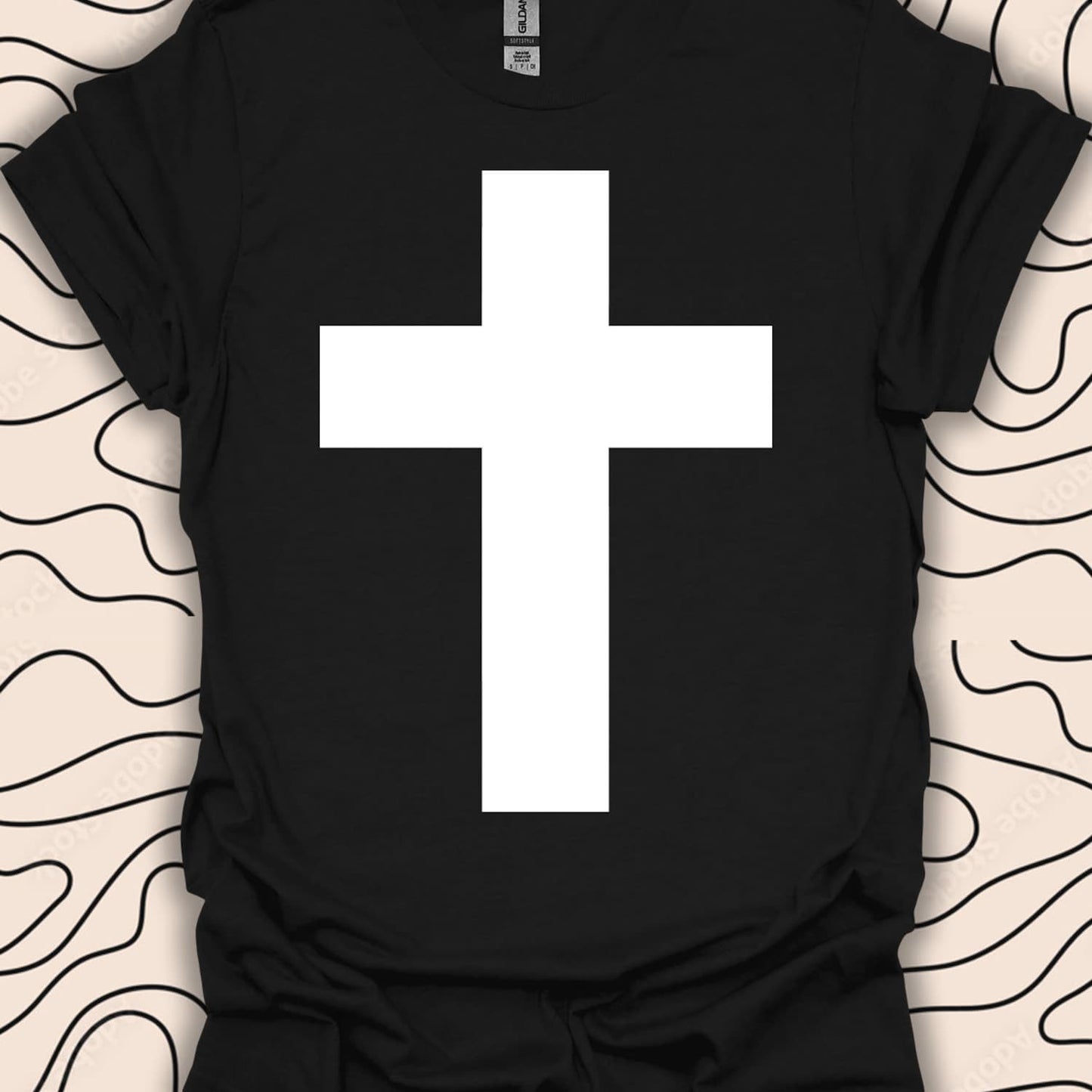 Cross Minimalist T-Shirt – Classic Simple Design – Casual Style Gift Unisex Men Women Shirt 461PC