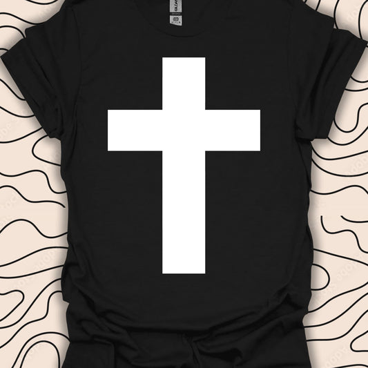 Cross Minimalist T-Shirt – Classic Simple Design – Casual Style Gift Unisex Men Women Shirt 461PC