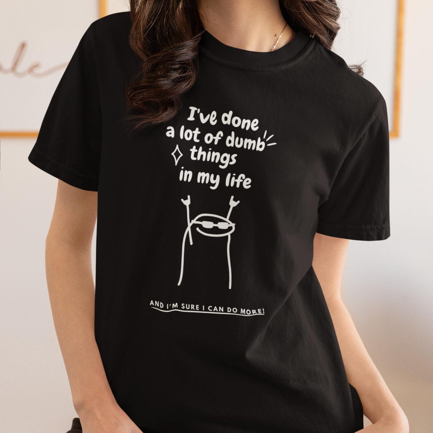 Funny Minimalist T-Shirt, Dumb Things Humor Tee, Aesthetic Meme Trendy Unisex Graphic Gag Gift for Friends