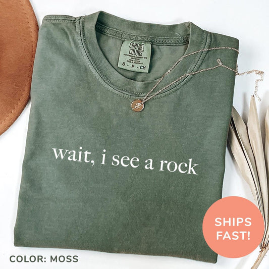 Comfort Colors® Wait I See A Rock Shirt Funny Geologist Shirt Science Shirt Geology Teacher Gift Rock Lover Shirt Rockhound Shirt