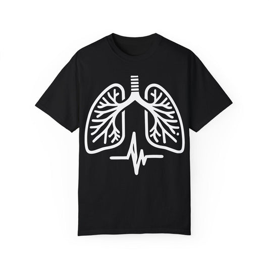 Respiratory Therapist Minimalist T-Shirt  Black & White Healthcare Design