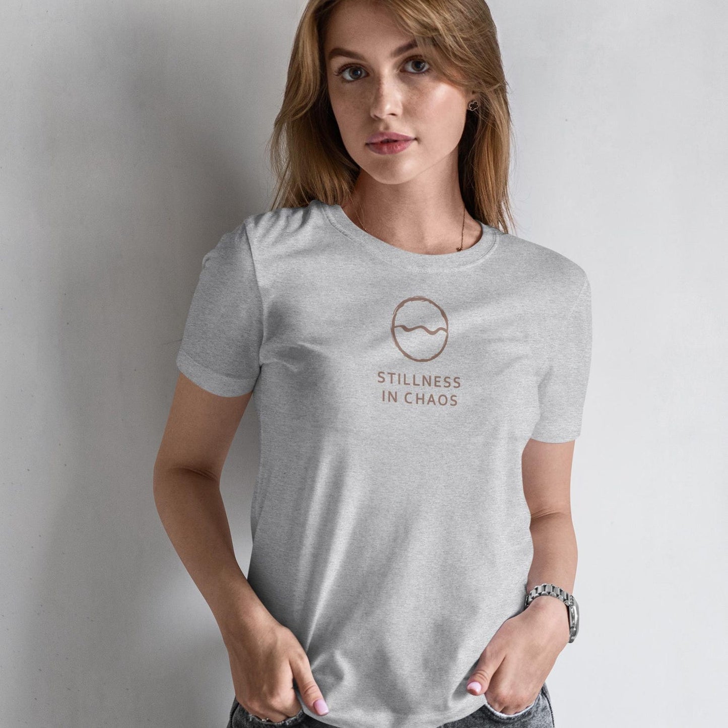 STILLNESS IN CHAOS – Minimalist Unisex Organic Cotton T-Shirt