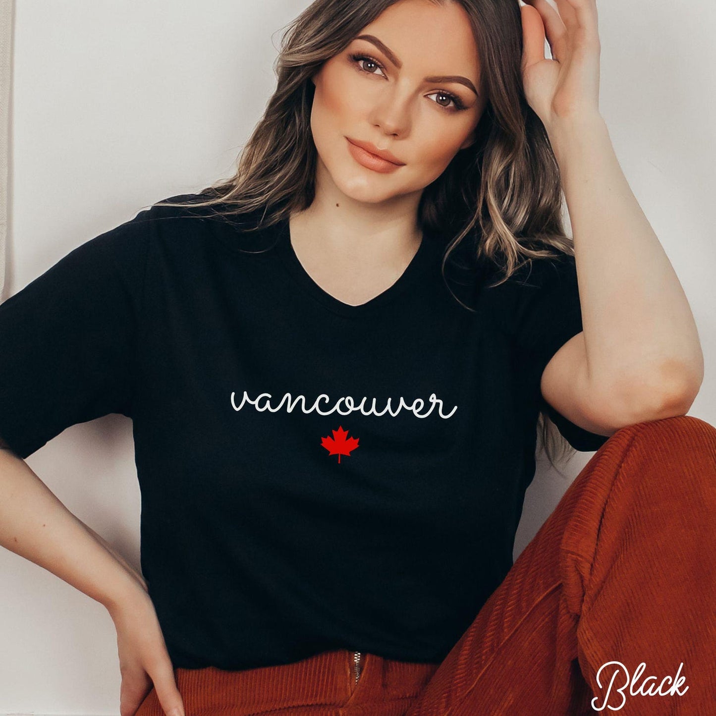 Vancouver Canada Minimalist Crewneck Shirt, Canadian Identity Tee, Maple Leaf Minimalist T-Shirt, Canada Pride Vacation Shirt, Canada Trip