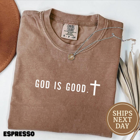 Comfort Colors® Minimalist Shirt God is Good, Trendy Minimalist Shirt, Gift Faith T-shirt, God is Good Shirt, Faith Tee Church Group Shirts