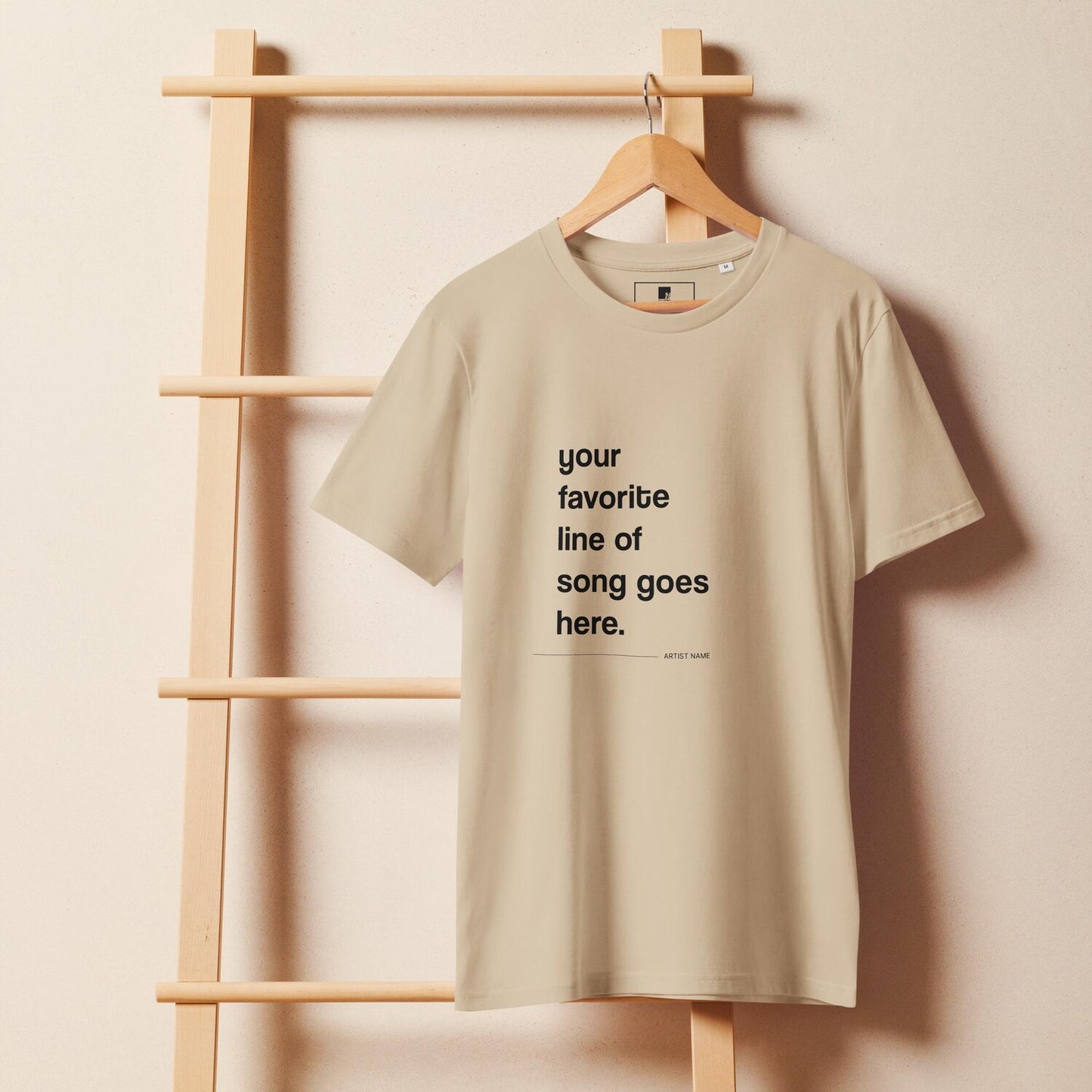 Custom Song Lyric Shirt, Personalized Music Lover Gift, Minimalist T-shirt, Organic, Eco-friendly Clothing, Unisex T-shirt