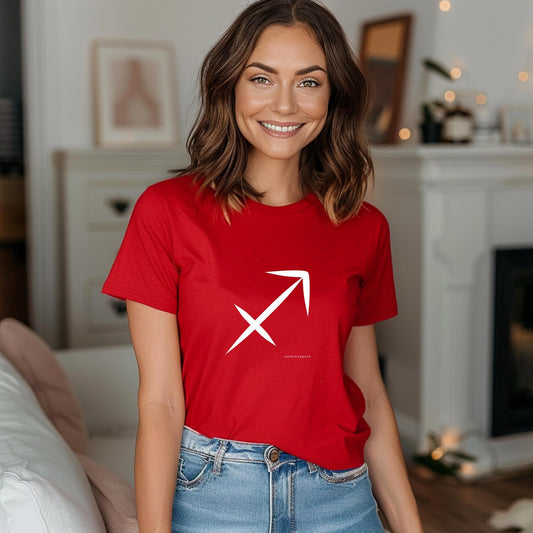 Sagittarius Minimalist T-Shirt, Unisex Zodiac Symbol Tee, Soft Unique Star Sign Style