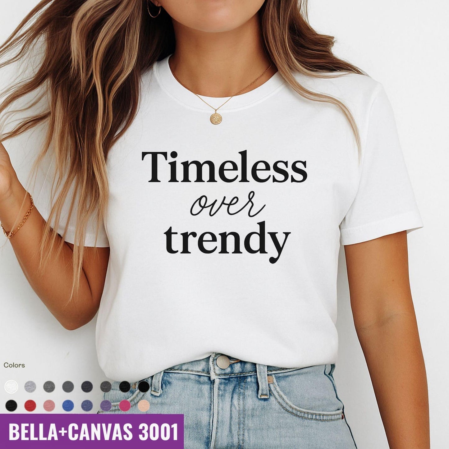 Elegant Minimalist T-Shirt: Classy Fashion Quote, Bella+Canvas Tee