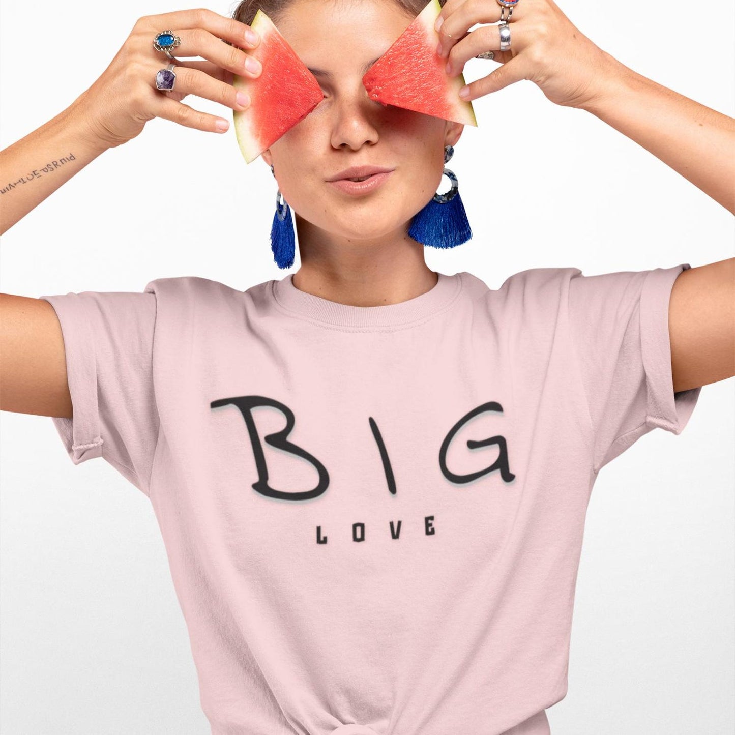 BIG Love Minimalist T-Shirt, Positive Vibes Apparel