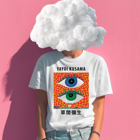 Yayoi Kusama, T-Shirt , Minimalist Modern Art Shirt for Men & Women | Unisex Cotton Tee, Graphic Art‑Streetwear Statement Art , Geometric