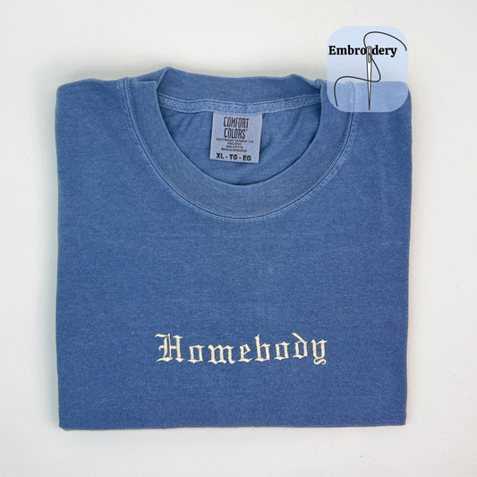 Custom Embroidered Tshirt, Personalized Embroidered Shirts, Embroidered Comfort Colors Tee, Custom Embroidery, Gift for Her, Halloween Shirt