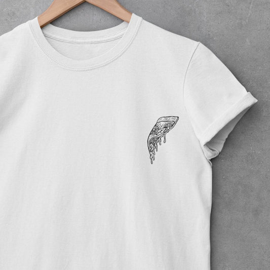 Pizza Slice T-Shirt, Graphic Tee for Pizza Lovers, Cool Unisex Retro Foodie Shirt, Funny Gift Idea for Men Women Friends