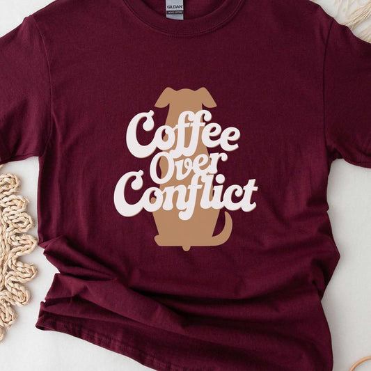 Brew Peace Sayings Minimalist T-Shirt, Motivational Shirt, Casual Wear, Gift for Him/Her