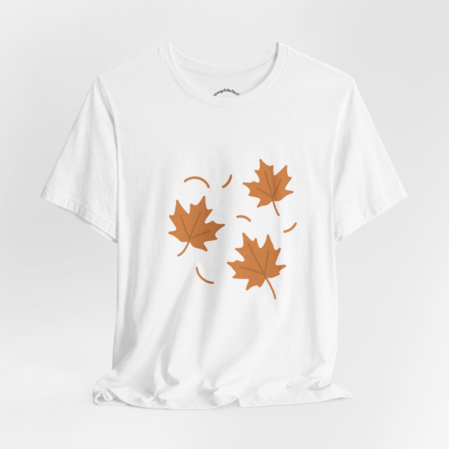 Falling Leaves Minimalist T-Shirt, Autumn Nature Tee