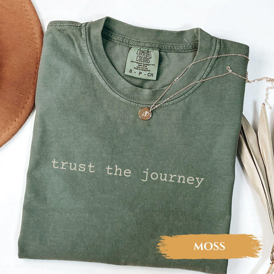 Tust The Journey Minimalist Spiritual T-Shirt, Spiritual Gift, Understated Unisex Spiritual Awakening Shirt