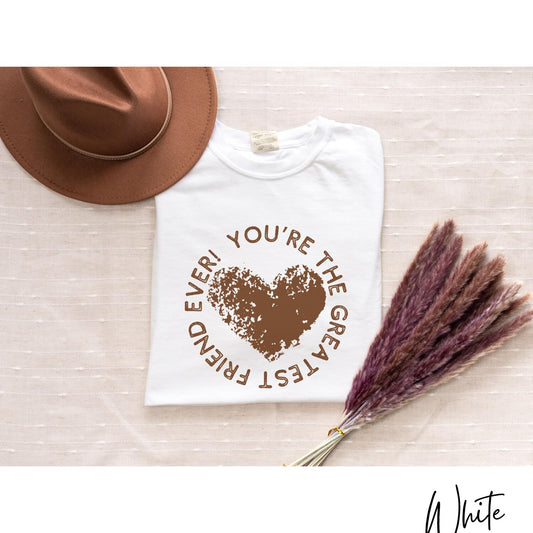 Best Friend Gift T-shirt, Simple Unisex Garment-Dyed Shirt, Friendship Present, Minimalist Tee