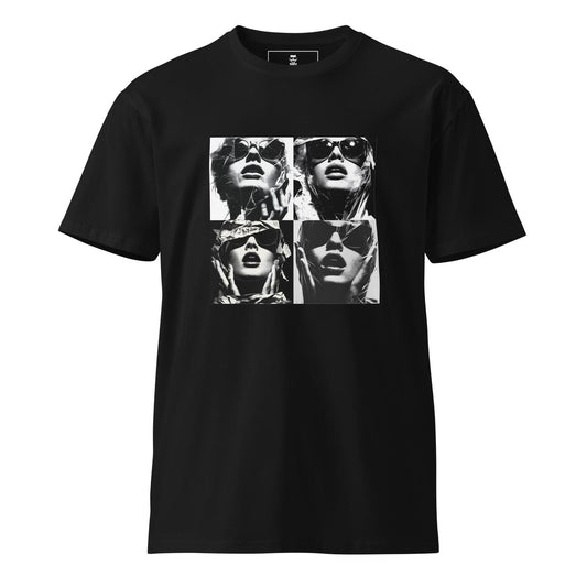 Unisex Graphic T-Shirt, Black Minimalist Streetwear, Bold Artistic Print