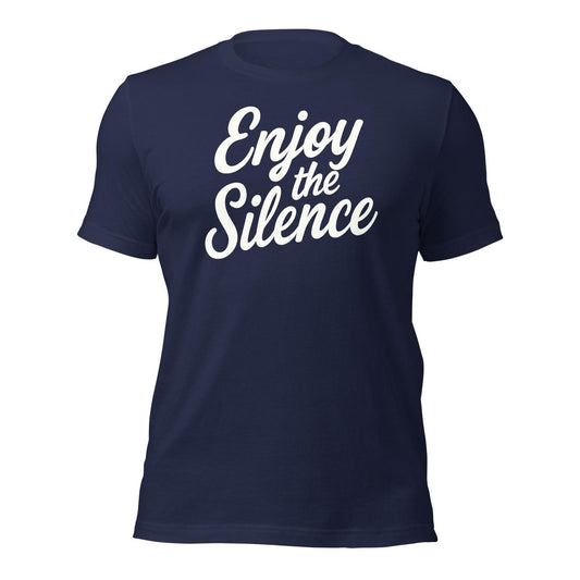 Enjoy the Silence | Minimal Retro Script Tee by VLF