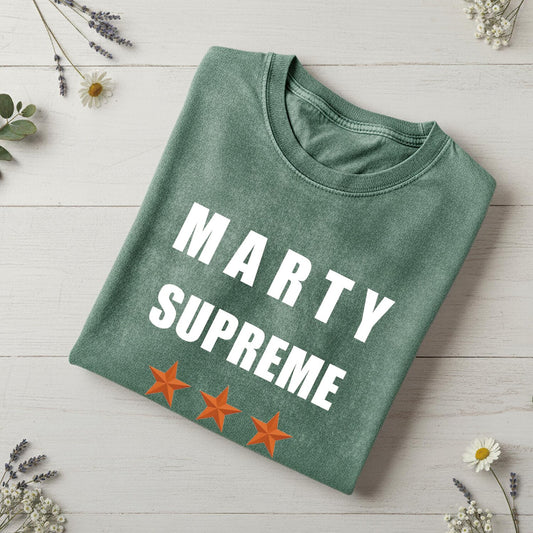Custom Vintage Comfort Colors Marty Supreme Shirt, Typography Tee Aesthetic Movie Fan Shirt, Minimalist Graphic Top, Gift For Film Lovers