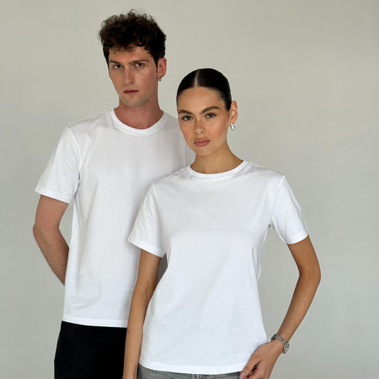 Custom Logo Shirt, Personalized Text Tee, Trendy Matching Custom Shirts for Women, Organic Cotton Minimalist T-Shirt, Girlfriend Gift