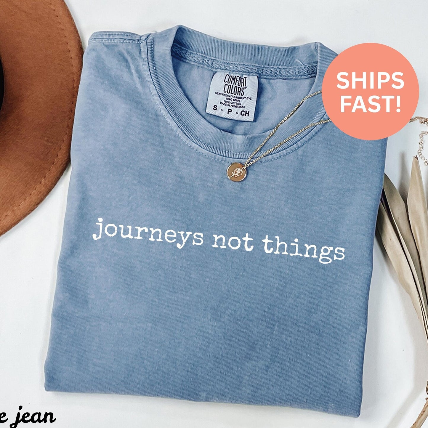 Comfort Colors® Journeys not Things Shirt, Adventure Shirt, Wanderlust Gift, Motivational Quote Shirt, Travel Tee, Minimalist T Shirt