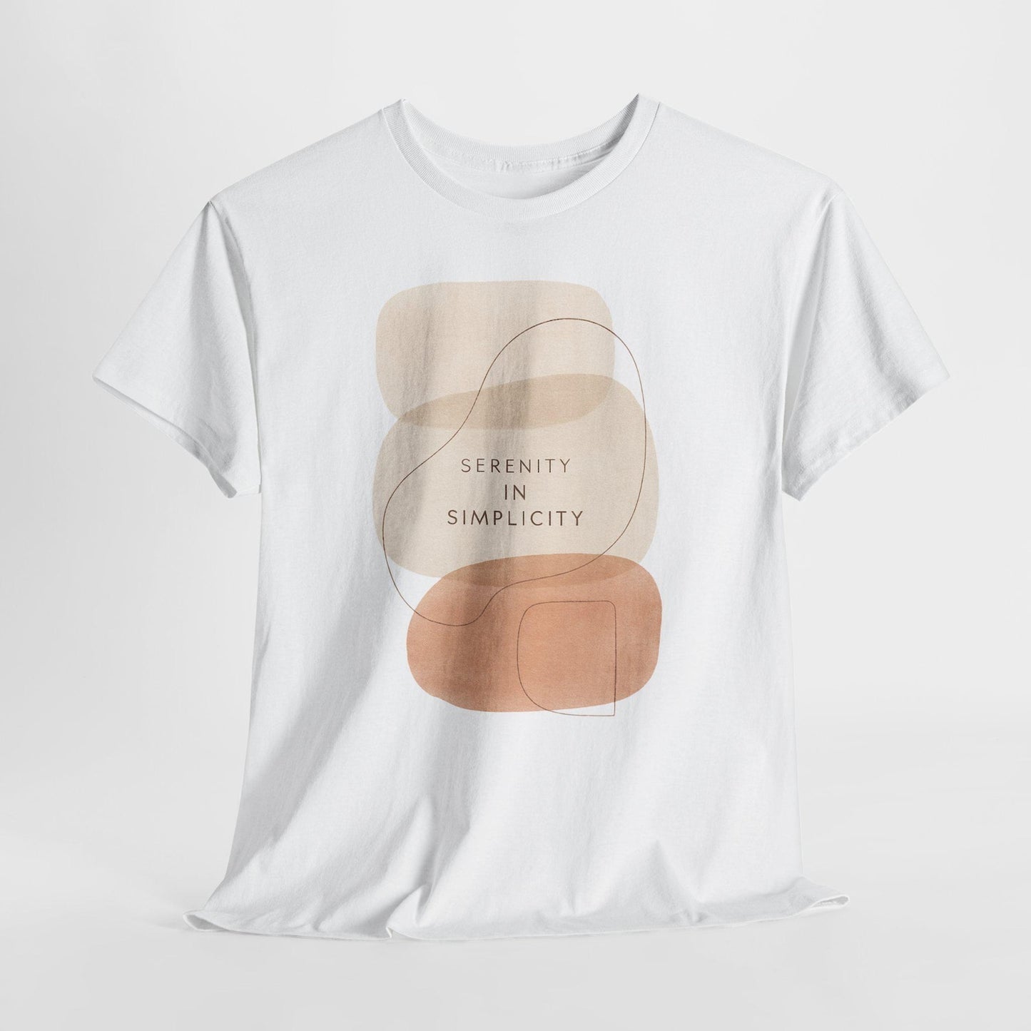 Serenity in Simplicity Unisex Heavy Cotton Tee, Minimalist Apparel, Everyday Casual Wear, Mindfulness T-Shirt, Gildan 5000