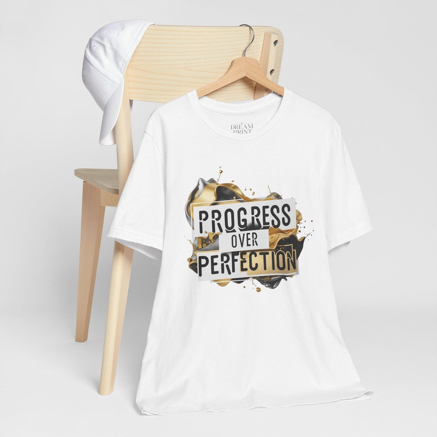 Progress Over Perfection T-Shirt: Minimalist Motivational Tee