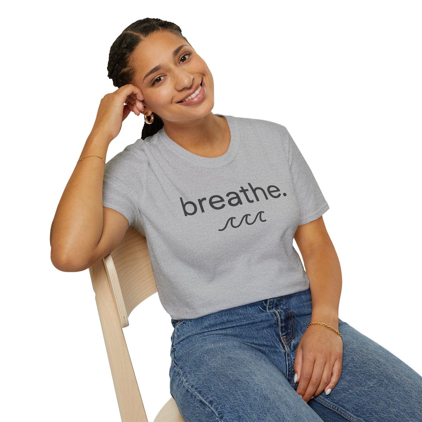 Breathe T-Shirt: Minimalist Graphic Tee, Calm Vibes