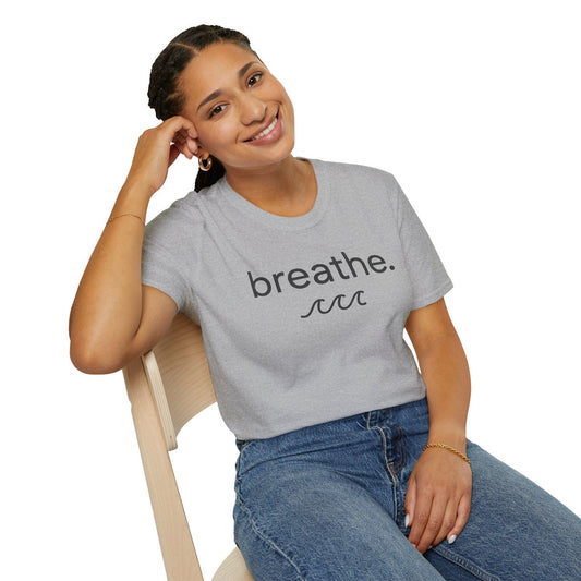 Breathe T-Shirt: Minimalist Graphic Tee, Calm Vibes