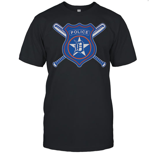 Police Badges Detroit Tigers Baseball Shirt